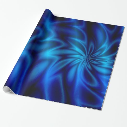 Papier Cadeau Swirl Bleu (Déroulé)