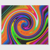 Papier Cadeau Swirl Retro Orange (Plat)