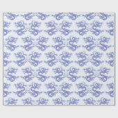 Papier Cadeau Swirling Dragon in Blue and Purple (Plat)