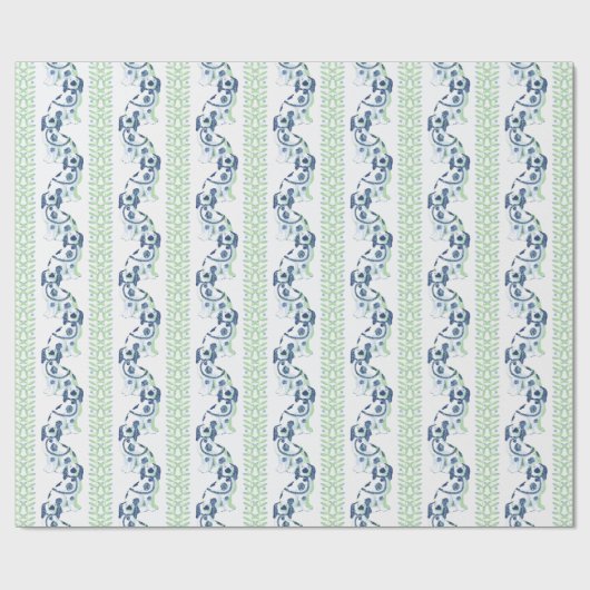 Papier Cadeau Swoon Staffordshire Dogs Vine Slate and Green (Plat)