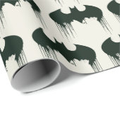 Papier Cadeau Symbole Batman | Logo Spraypaint (Coin rond)