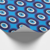 Papier Cadeau Symbole bleu de perle d'amulette mauvaise de (Coin)