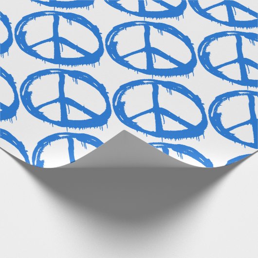 Papier Cadeau Symbole bleu de signe de paix (Coin)