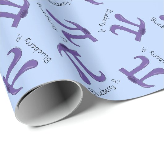 Papier Cadeau Symbole Blueberry Pi mignon enseignant math (Coin rond)