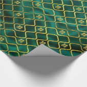 Papier Cadeau Symbole chinois de bonheur d'or double sur la (Coin)