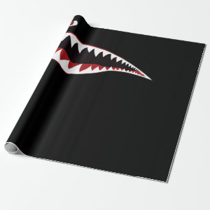 Papier Cadeau Symbole d'art de la bouche de requin - Cadeau pour