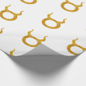 Papier Cadeau Symbole d'astrologie du zodiaque d'or Taurus (Coin)
