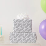 Papier Cadeau Symbole de bascule blanc fantaisie sur le Mariage<br><div class="desc">Le design présente un script blanc de convivialité dans un élégant et unique motif sur arrière - plan argent, pour célébrer la journée spéciale de la mariée et du marié. Le papier d'emballage est également adapté aux fiançailles, aux anniversaires mariages, à la Saint-Valentin, à la fête la plus douce ou...</div>