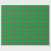 Papier Cadeau Symbole de cerise Pi de maths drôle (Plat)