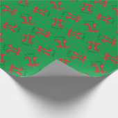 Papier Cadeau Symbole de cerise Pi de maths drôle (Coin)