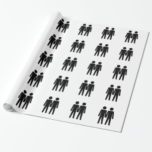 Papier Cadeau Symbole de couple gay