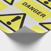 Papier Cadeau Symbole de danger jaune