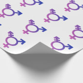 Papier Cadeau Symbole de fierté trans (Coin)