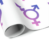 Papier Cadeau Symbole de fierté trans (Coin rond)