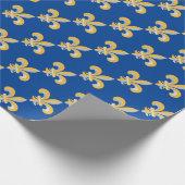 Papier Cadeau Symbole de Fleur de Lis (Coin)