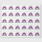 Papier Cadeau Symbole de genre genderfluid (Plat)
