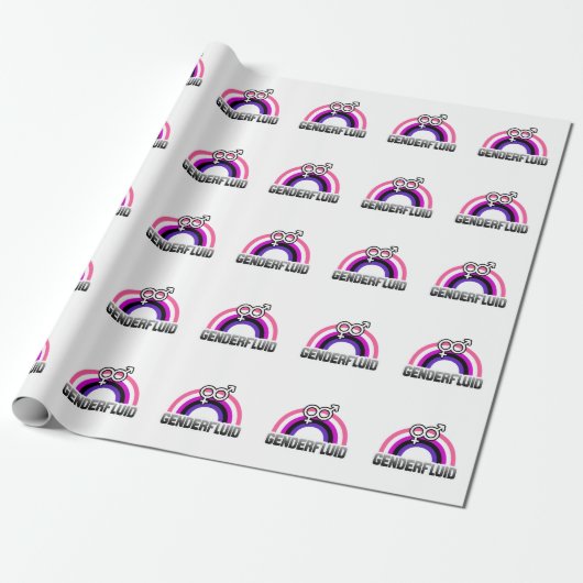Papier Cadeau Symbole de genre genderfluid (Déroulé)