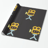 Papier Cadeau Symbole de la caméra vidéo (Déroulé)