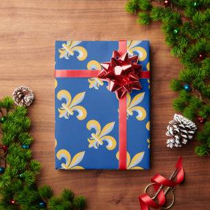 Papier Cadeau symbole de la Fleur de Lis