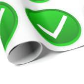 Papier Cadeau Symbole de la marque verte (Coin rond)