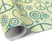 Papier Cadeau SYMBOLE DE LA PAIX arc-en-ciel (Coin rond)