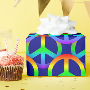 Papier Cadeau SYMBOLE DE LA PAIX arc-en-ciel Motif