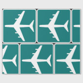 Papier Cadeau Symbole de l'aéroport Icône Voyage de l'avion (Plat)