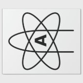 Papier Cadeau Symbole de l'athéisme (Emblème d'Atom) (Plat)