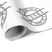 Papier Cadeau Symbole de logo Fabriqué en Alaska Style Timbre No (Coin rond)