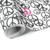 Papier Cadeau Symbole de paix (Coin rond)