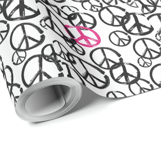 Papier Cadeau Symbole de paix (Coin rond)