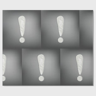 Papier Cadeau Symbole de point d'exclamation grunge industriel