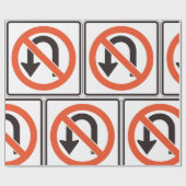 PAPIER CADEAU SYMBOLE DE ROUTE DE SÉCURITÉ DE LA CIRCULATION (Plat)