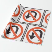 PAPIER CADEAU SYMBOLE DE ROUTE DE SÉCURITÉ DE LA CIRCULATION (Déroulé)