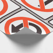 PAPIER CADEAU SYMBOLE DE ROUTE DE SÉCURITÉ DE LA CIRCULATION