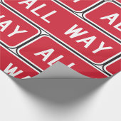 Papier Cadeau Symbole de rue Rouge tout-en-long