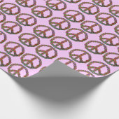 Papier Cadeau Symbole de signe de paix de fleur (Coin)