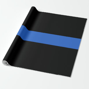 Papier Cadeau Symbole de solidarité de la police sur le drapeau