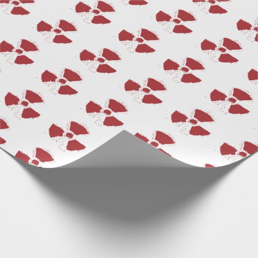 Papier Cadeau Symbole de Splatter Radioactive Warning (Coin)