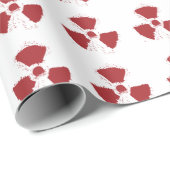 Papier Cadeau Symbole de Splatter Radioactive Warning (Coin rond)