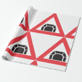 Papier Cadeau Symbole de trafic du panneau d'avertissement du tu (Déroulé)