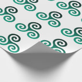 Papier Cadeau symbole de triskèle vert (Coin)