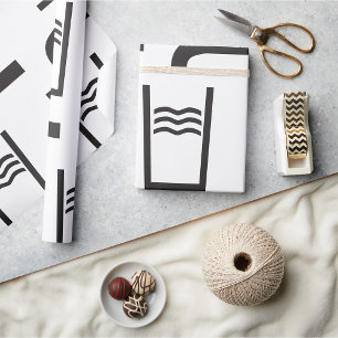 Papier Cadeau Symbole d'eau du robinet