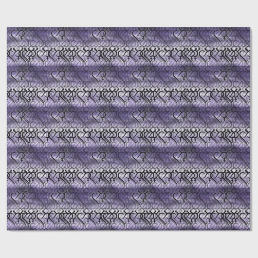 Papier Cadeau Symbole d'inclusion et d'amour (Plat)