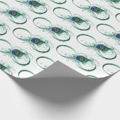 Papier Cadeau Symbole d'infini avec plume de paon (Coin)