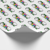 Papier Cadeau Symbole d'infini avec Rose arc-en-ciel (Coin)