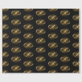 Papier Cadeau Symbole d'infini doré (Plat)