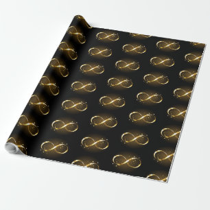 Papier Cadeau Symbole d'infini doré