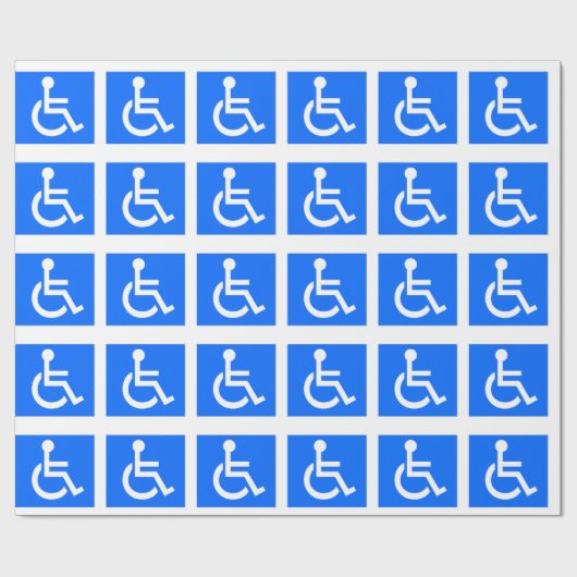 Papier Cadeau Symbole d'invalidité (Plat)