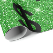 Papier Cadeau SYMBOLE Dollar Noir Argent Entrepreneur Wall Stree (Coin rond)